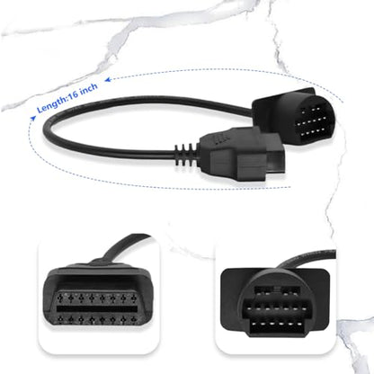 OBD2 Adapter for Mazda 17 Pin OBD1 to 16 Pin OBD2 Diagnostic Cable, Compatible with Mazda Vehicles 17pin Connector, Work with ELM327 OBD2 Diagnostic Scanner Tool and Code Reader - style: Fit for mazda-17pin