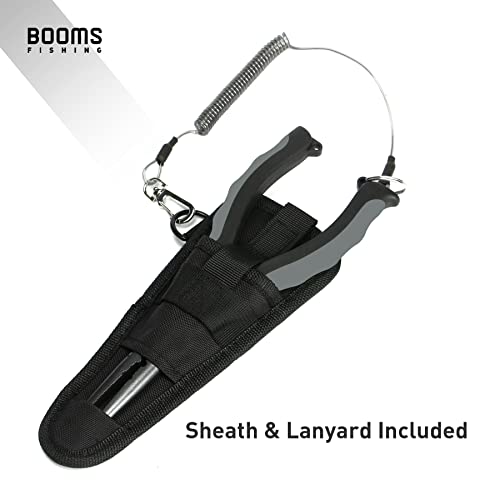 Booms Fishing F03 Needle Nose Fishing Pliers, 9" Fisherman's Pliers, Long Nose Hook Remover, Saltwater Resistant Fishing Gear, Gray - color: A: 9" Split Ring Nose_gray