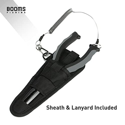 Booms Fishing F03 Needle Nose Fishing Pliers, 9" Fisherman's Pliers, Long Nose Hook Remover, Saltwater Resistant Fishing Gear, Gray - color: A: 9" Split Ring Nose_gray