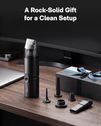 HOTO Handheld Vacuum Cleaner Cordless, Mini Vacuum Cleaner with 15000Pa Suction Power, Compressed Electric Air Duster Air Blower for Desk, PC Setup, Keyboard, Coffee Station Grounds