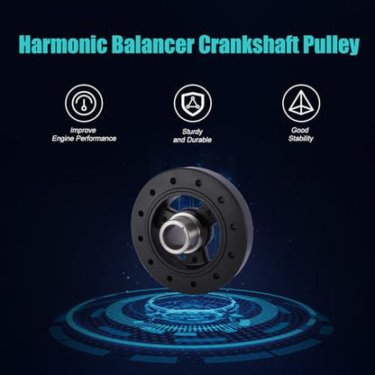 AULINK 594-012 Harmonic Balancer Crankshaft Pulley | For 1969-1998 Chevy Blazer C10 C20 C30 Pickup G10 G20 G30 Impala,For GMC C15 C1500 K25 K2500 Suburban,For Pontiac Firebird