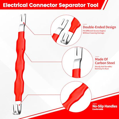 4Pcs Car Clip Pliers and Disassembly Tools, Efficient Multi-Functional Automotive Snap Pliers, Electrical Disconnect Plier for Cars, with Straight & 60° Plier, in Storage Box