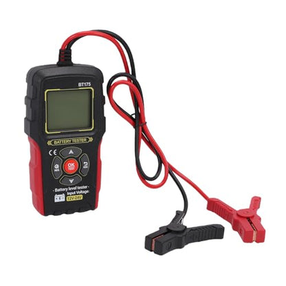 Digital Battery Analyzer with Backlight CCA Tester for Batteries, Bad Contact Alert, Onekey Precise Testing, Portable Car Battery Life Checker for Outdoor Repairs
