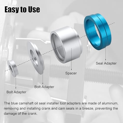 SGT Crank Bearing Camshaft Seal Installer and Remover Set,33pcs Crank Bearing Camshaft Seal with Seal Puller,Crank Seal Installer kit for Automotive Engine Repair - color: BLUE