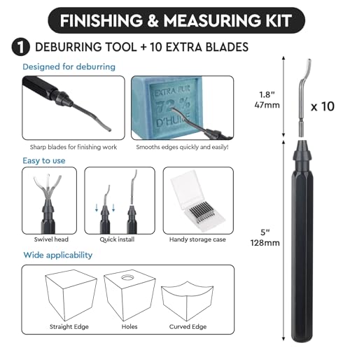 3D Printer Tools Kit Essential, 3D Printing Tools Kit, 3D Printer Accessories with 50Pcs (Deburring Tool, Wire Cutter, Drill, Scraper..) for Remove, Smoothing, Finishing, Deburring, Craving, Drilling - style: 3D Printer Tools Kit Essential
