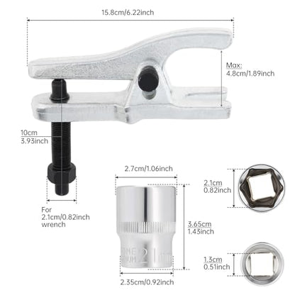 ChgImposs 6.3 inch Adjustable Universal Ball Joint Separator for Separating Arms/Tie Rods/Cars Trucks and SUVs with 1/2 inch Socket, Heavy Duty High Carbon Steel Ball Joint Press Kit