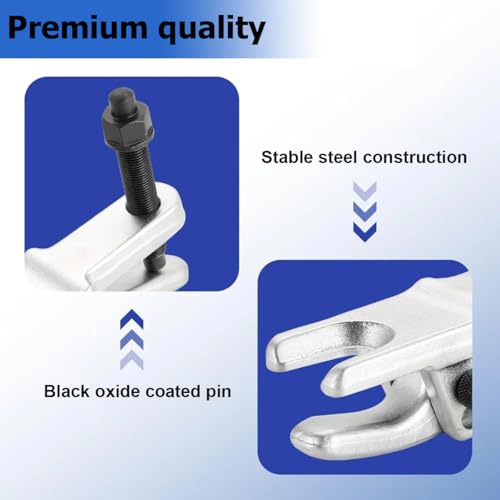 Bittwee Car Ball Joint Separator, 1-1/8" to 2-1/8" Automotive Remover Tool for Separating Ball Joints, Adjustable Vehicle Arms Tie Rod End Removal Extractor, Universal for RVs, SUVs, Trucks