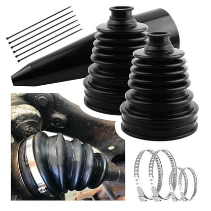 2PCS CV Boot Repair Kit with Expander Tool and Clamps,Silicone CV Axle Boot Repair Kit for 2.41" 2.81" 3.43" Calibers, Tie Rod Boots for Joint Dustproof and Waterproof - color: 2PCS+Expander Tool