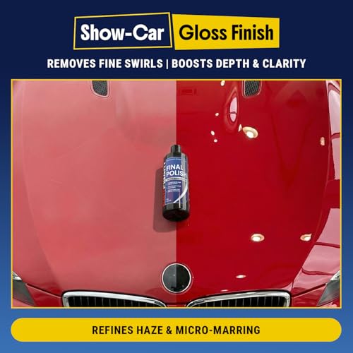Carfidant Final Polish - Ultra Fine Finishing Polish for Cars - Removes Micro Haze Swirl Marks & Micro Marring - Mirror Gloss Car Polish - Safe for Dark Paint Clear Coat - Pre Wax Ceramic Prep - 16 oz - style: Polishing Compound