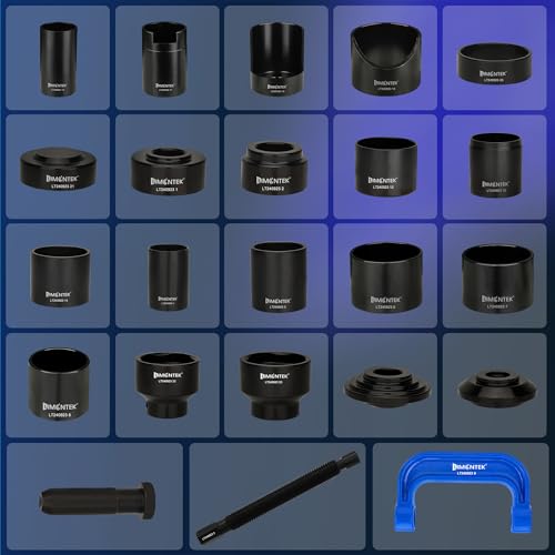 Master Ball Joint Press Kit, Heavy Duty 23Pcs Ball Joint Removal Tool, U Joints and Brake Pins, Compatible with 2WD and 4WD Vehicles - color: Black