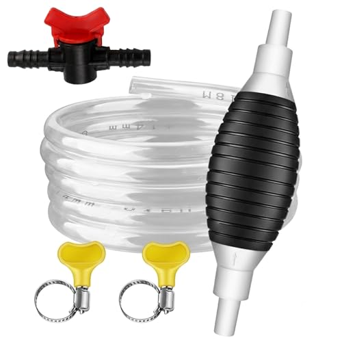 Multifunctional Liquid Siphon Pump, Portable Manual Fuel Transfer Pump with Flexible PVC Hose, Hand Fluid Extractor Kit for Gasoline, Diesel, Oil, Water, Fish Tank, Car & Boat (3.3ft) - color: 3.3ft