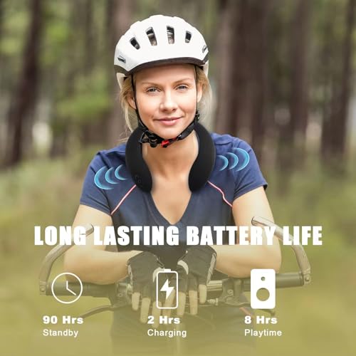 Wireless Wearable Neckband Speaker | True 3D Stereo HiFi Sound, Portable Personal Body Speakers with 24H Playtime, for Home, Office, and Outdoors