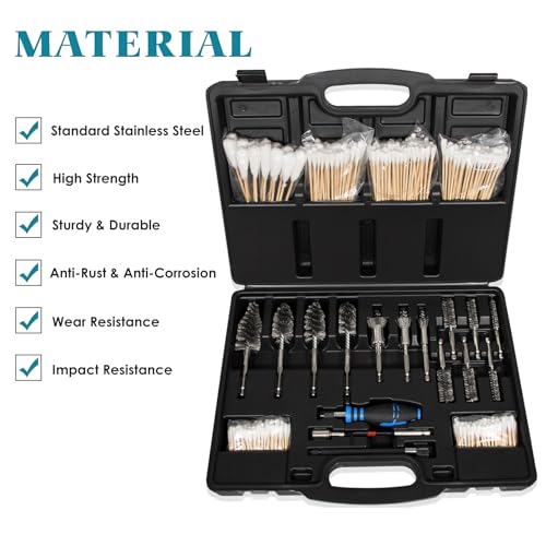 Professional Diesel Injector Brush Cleaning Kit 8090S | Compatible with All Cylinder Heads Stainless Steel