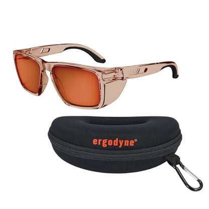Ergodyne Skullerz SIXTEN Safety Sunglasses with Side Shields, Anti Fog - color: Bronze Mirror Lens