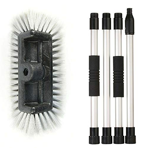 CARCAREZ Flow Thru Dip Car Wash Brush with 60" Long Dismountable Handle for Auto RV Truck Boat Camper Exterior Washing Cleaning