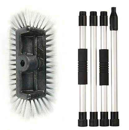 CARCAREZ Flow Thru Dip Car Wash Brush with 60" Long Dismountable Handle for Auto RV Truck Boat Camper Exterior Washing Cleaning