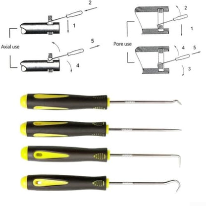 Car Trim Removal Pick Tool and Hook Set 90 Degree Right Angle O Ring Puller Auto Repair Kit (2#) - color: 2#