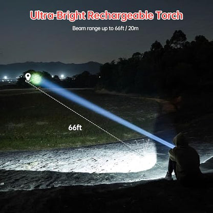 Magnetic Work Light Rechargeable, 400LM LED Work Light with COB Floodlight & Spotlight, 5 Modes, 3–7H Runtime, USB-C Magnetic Flashlight with Hook for Car Repair, Camping, Emergency
