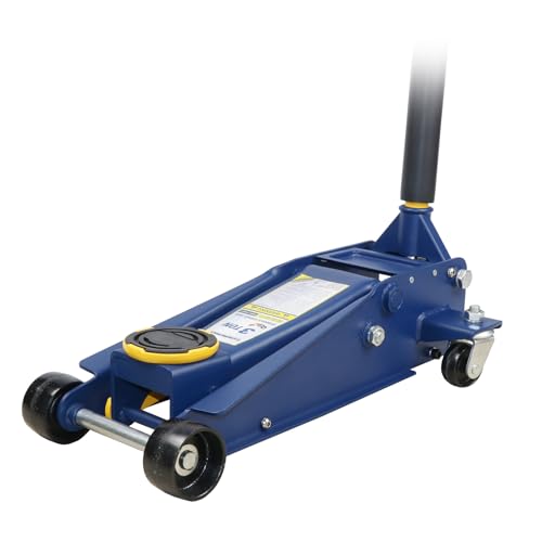 STRONGHOLD 3 Ton Hydraulic Dual Pump Garage Jack (6000 LBS) – Heavy-Duty Steel Floor Jack, Quick Start Lift, 5-1/4” to 18-1/4” Range, 360° Swivel Saddle