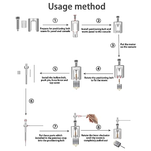 Stainless Steel Motor Gear Puller Pinion Puller Tool Kit for Automobile Motor DIY, RC Toy Helicopter Motor Refit, Upgraded No-Bend Version Large Torque High Strength Puller | for Automobile Motor DIY, RC Toy Helicopter Motor Refit, Upgraded No-Bend Versio