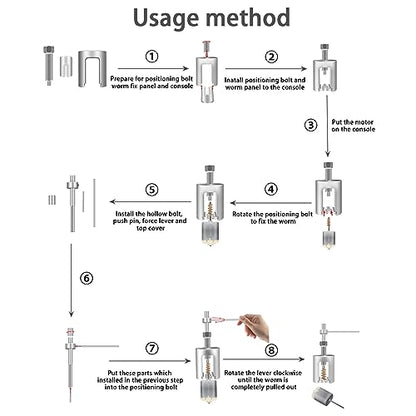 Stainless Steel Motor Gear Puller Pinion Puller Tool Kit for Automobile Motor DIY, RC Toy Helicopter Motor Refit, Upgraded No-Bend Version Large Torque High Strength Puller | for Automobile Motor DIY, RC Toy Helicopter Motor Refit, Upgraded No-Bend Versio