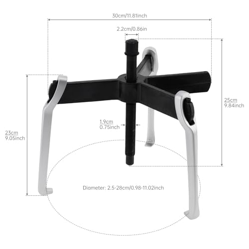 ChgImposs 2 Jaw 3 Jaw Gear Puller, Adjustable Bearing Puller, Reversible Removal Tool for Internal External Pulling, Puller Tool for Removal of Pulleys Flywheels Bearings Gears (12 Inch) - size: 12 Inch