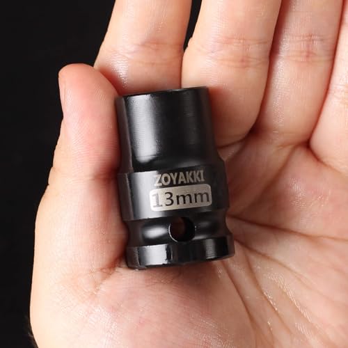13mm Socket 1/2" Drive Shallow 6 Point CR-MO Metric Impact Socket - size: 13mm, style: 1/2" Drive Standard