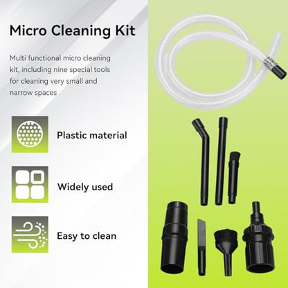 Cyrank Auto Detailing Brush Set, 9PCS/Set Cleaning Brushes Car Vehicle Cleaning Kit Universal Vacuum Cleaner Attachments Mini Micro Tool Car Vehicle Cleaning Kit