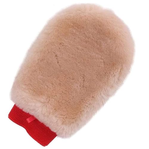 Ultra-Soft Lambswool Car Wash Mitt, Extra Large Scratch-Free Cleaning Glove | Paint-Safe, Lift Dirt, Prevent Swirl Marks, Perfect for Washing and Detailing Cars, Trucks, SUVs & Motorcycles - color: Pink-no Fingers, size: 10.3" x 6.7"