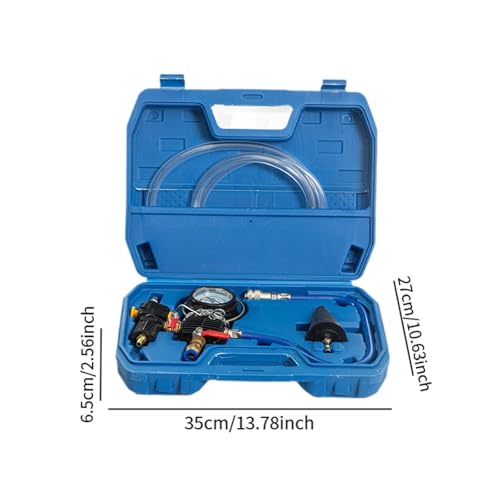 harayaa Coolant Pressure Tester Vacuum Refill Set Portable Aluminum Alloy Water Tank Replacement Tool with Storage Box Suitable for Workshop
