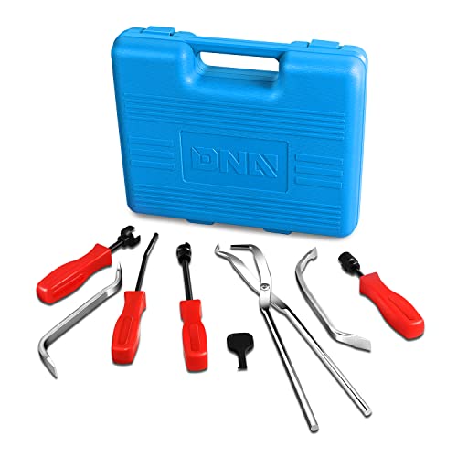 DNA Motoring TOOLS-00244 8-Pcs Brake Service Kit, Brake Spring Installer Remover Plier Tools Set with Carrying Case,Blue - color: Blue