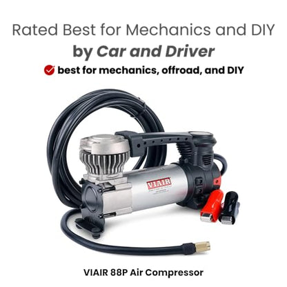 VIAIR Digital EVC88P - Portable Air Compressor Tire Inflator for Car, Truck, SUV & RV | Preset Automatic Shut Off Feature | 12V Heavy Duty On/Off Road Tire Pump Air Compressor 120 PSI - style: Digital Automatic