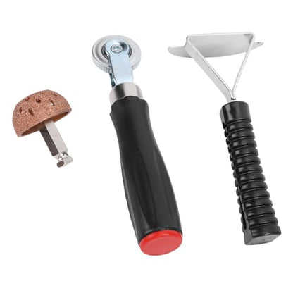 Tire Patch Roller Kit, 30 Patches 3 Sizes Automotive Tyre Repair Stitcher Tool Kit with 7.08 Inch, for Tire Repairs Polishing Sanding Paint Stripping