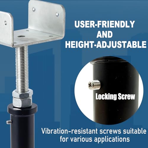2 Pack U-Shaped Floor Jack - Adjustable Steel Beam Support for 4x2, 4x4, 4x6 Joists Heavy Duty Screw Jack with U-Head Telepost & House Jack.11-14.5 Inch Adjustment Range. (U-MGCGZJ-02, 11-14.5) - size: 11-15