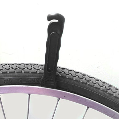 Bike Tire Lever - Premium Hardened Plastic Levers to Repair Bicycle Tube - Must Have Tool Kit for Road Bicyclist - Set of 3 - color: Black