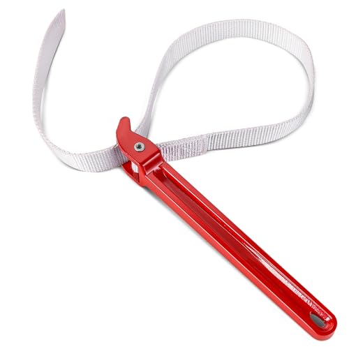 12 Inch Strap Wrench | Heavy Duty Nylon Pipe Adjustable Wrench for Plumbing and Oil Filter Removal