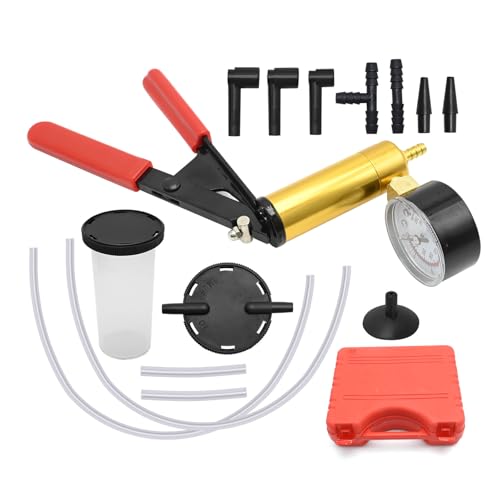 2 in 1 Brake Bleeder Kit with Hand Held Vacuum Pressure Pump, Replacement for Cars, Motorcycles, Trucks, Pickups Vehicles