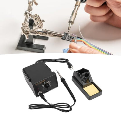 For Electronics Repair - Soldering Iron Kit with Thermostatic Station and Anti Static Protection - Includes 3 Interchangeable Tips Rosin Flux and Precision Tweezers