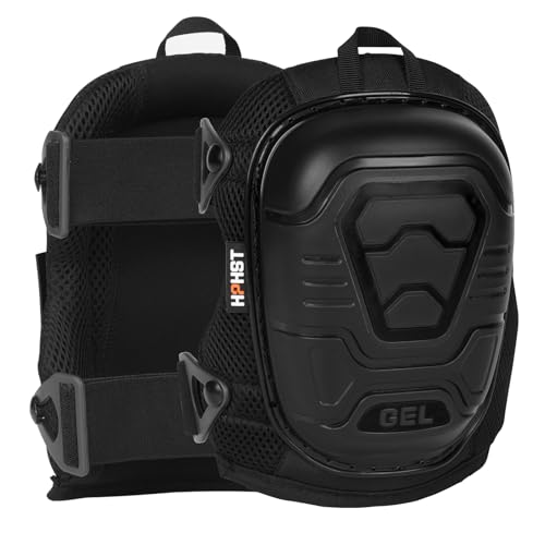 Professional Heavy-Duty Work Knee Pads with Gel & Foam Cushion – Slip-Resistant Support for Construction, Flooring, and Gardening (Black) - color: Black