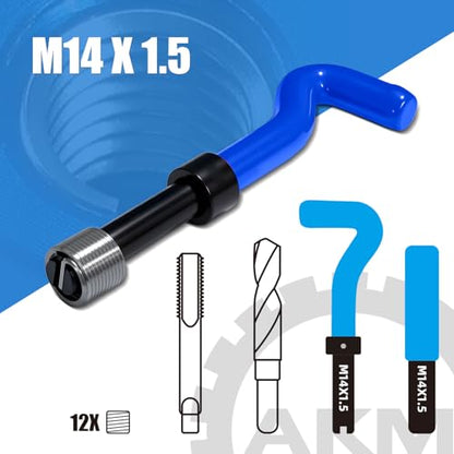 AKM 17PCS M14*1.5 Metric Thread Repair Kit