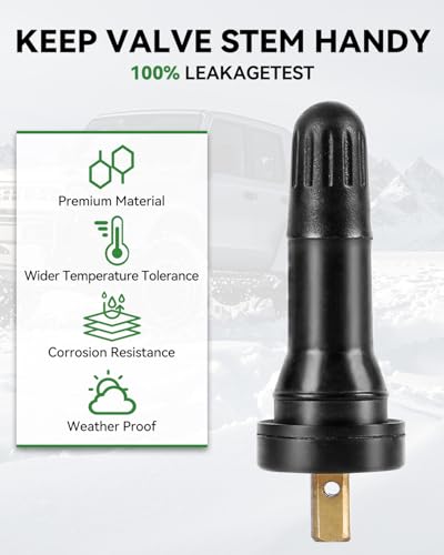 50 Pcs TR1520 Snap-in Tire Valve Stems, TPMS Compatible Rubber Tubeless Valve Stems Fit 0.453" (11.5mm) Rim Holes for TPMS Equipped Cars, SUVs, Light Trucks - size: TPMS