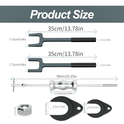 SHOOSHINE CV Axle Removal Tool, Steel CV Axle Puller, Universal Fit Automotive Puller Set (CV Axle Puller Tool with Axle Popper) - size: CV Axle Puller Tool with Axle Popper