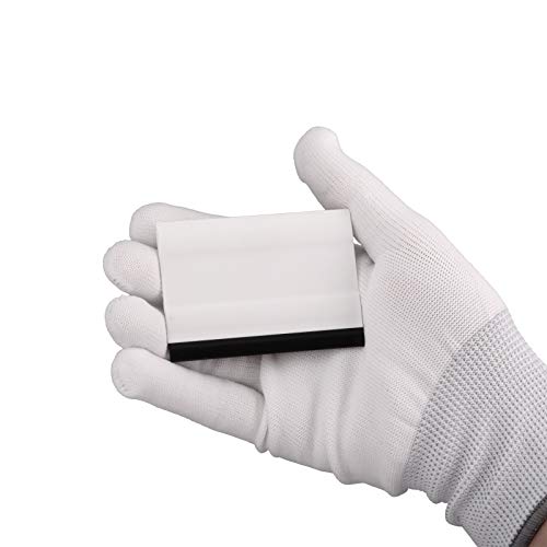 EHDIS Small Rubber Squeegee 3" Block Squeegee for Car Window Windshield,Film,Stickers,Decals and Vinyl Applicator,Kitchens, Glass, Shower,Counter Cleaning Tool, Pack of 2-White - size: 3 inch