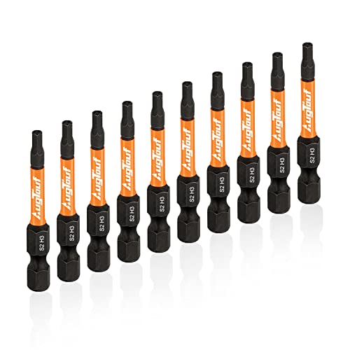 toolant 3mm S2 Steel Impact Hex Head Allen Wrench Drill Bits Set, 10pcs, 1/4" Hex-Shank, 2" Long, CNC Machined Tips with Magnetism - size: 3mm(10pcs)