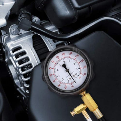 BETOOLL 0-140PSI Fuel Pressure Tester Kit, Fuel Injector Injection Pump Pressure Gauge Kit for Gasoline Cars, Trucks and Motorcycles - size: Normal