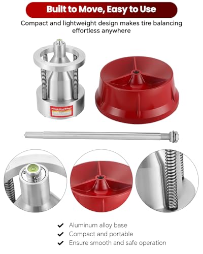 ATPEAM Portable Bubble Wheel Balancer - Heavy Duty Tire Balancing Machine for Car and Light Truck Wheel Repair