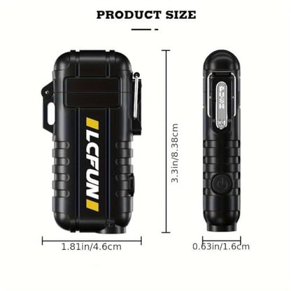 Retractable Neck Plasma Lighter with Flashlight – Windproof USB-Rechargeable Arc Lighter for Camping, Outdoor Gear (Camouflage)