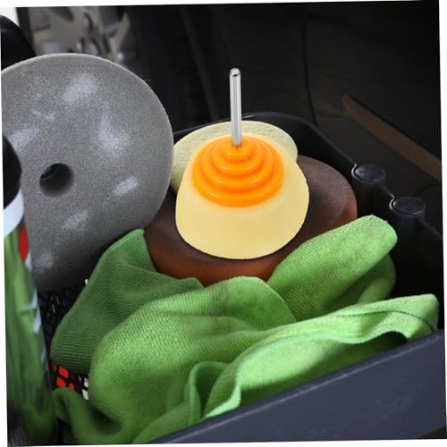 PRETYZOOM 2pcs Car Polisher Sponge Pads Cone-Shaped Buffing Wheel for Polishing and Waxing Automotive Detailing Tool for Cars Motorcycles and Boats