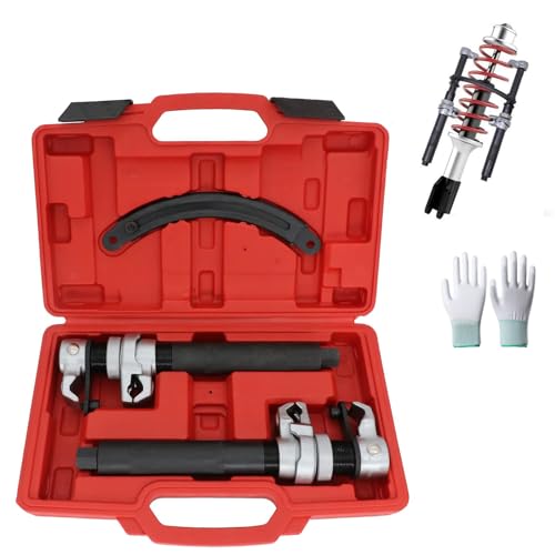 altivox 3-Piece Heavy Duty Coil Spring Compressor Tool Kit – 2200 lbs Capacity – Compatible with Macpherson Strut Repairs, Includes Jaws & Holder