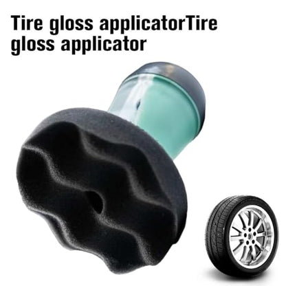 Tire Shine Applicator, Reusable Car & Truck Tire Dressing Applicator for No-Drip,Car Washing Applicators Pad for Applying Tire Shine,Works with All Tire Shine & Gels,Car Detailing Tool (1)